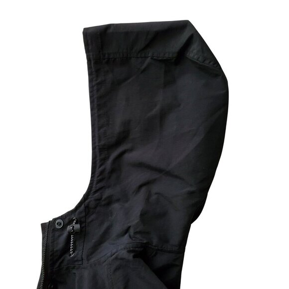 Lands End Boys Girls Half Zip Rain Jacket PouchZip Pocket Outerwear Black Sz 6-8 - Picture 5 of 16